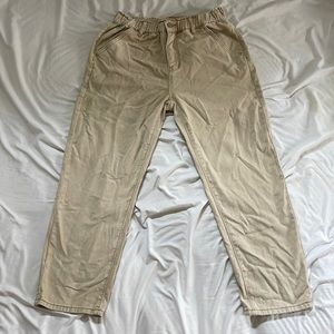 Shein. Cream denim jeans. High waisted. Large